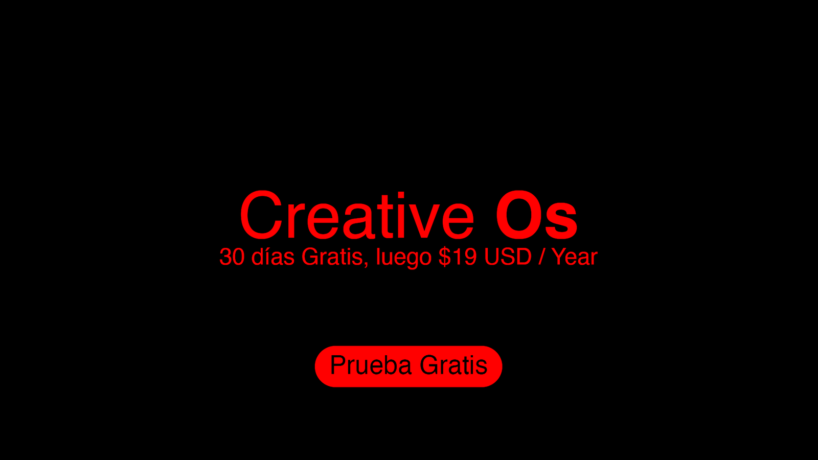 Creative OS con prueba gratis de 30 dias